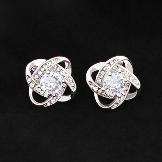 Love Knot Stud Earrings Jewelry ShineOn Fulfillment