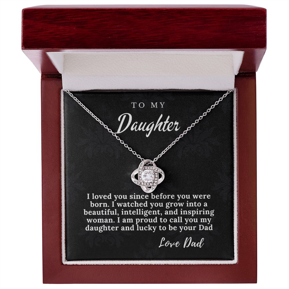 To My Daughter from Dad- Love Knot Necklace