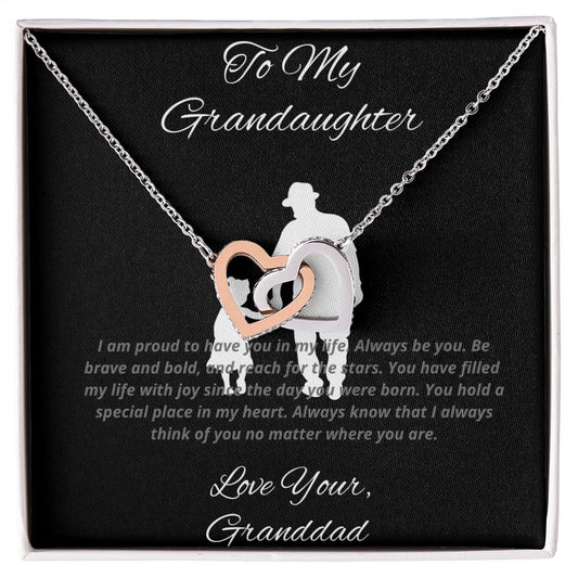 To My Granddaughter From Granddad - I am proud to have you in my life - Necklace