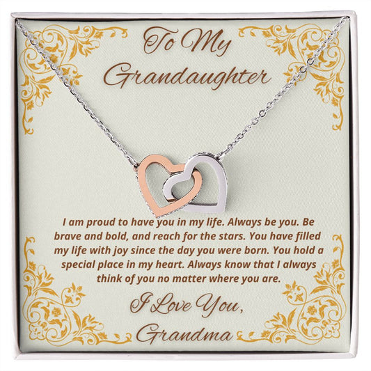 To My Granddaughter From Grandma - You Hold A Special Place In My Heart - Necklace