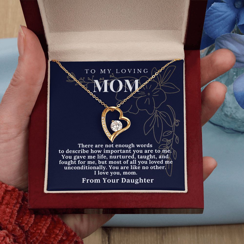 To My Mom From Your Daughter- Forever Love Necklace
