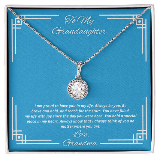 To My Granddaughter From Grandma -You have filled my life with joy - Necklace