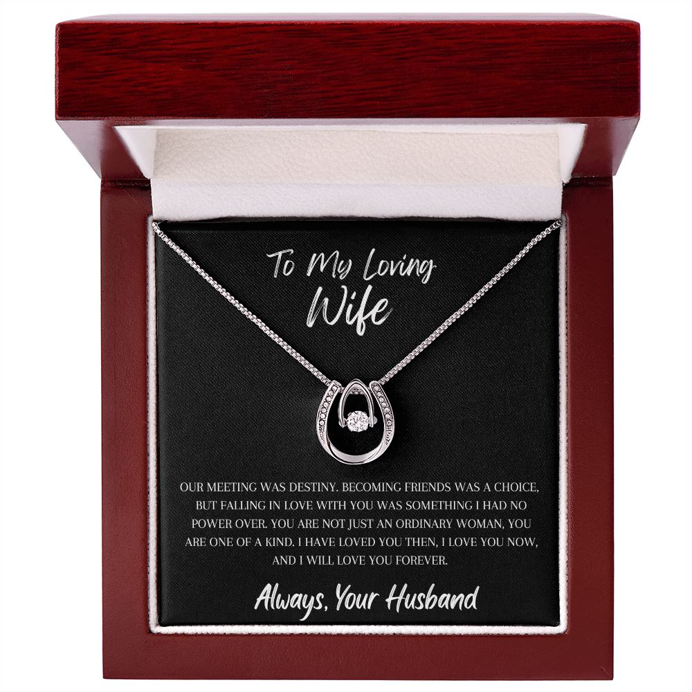 To My Loving Wife - Lucky In Love Necklace