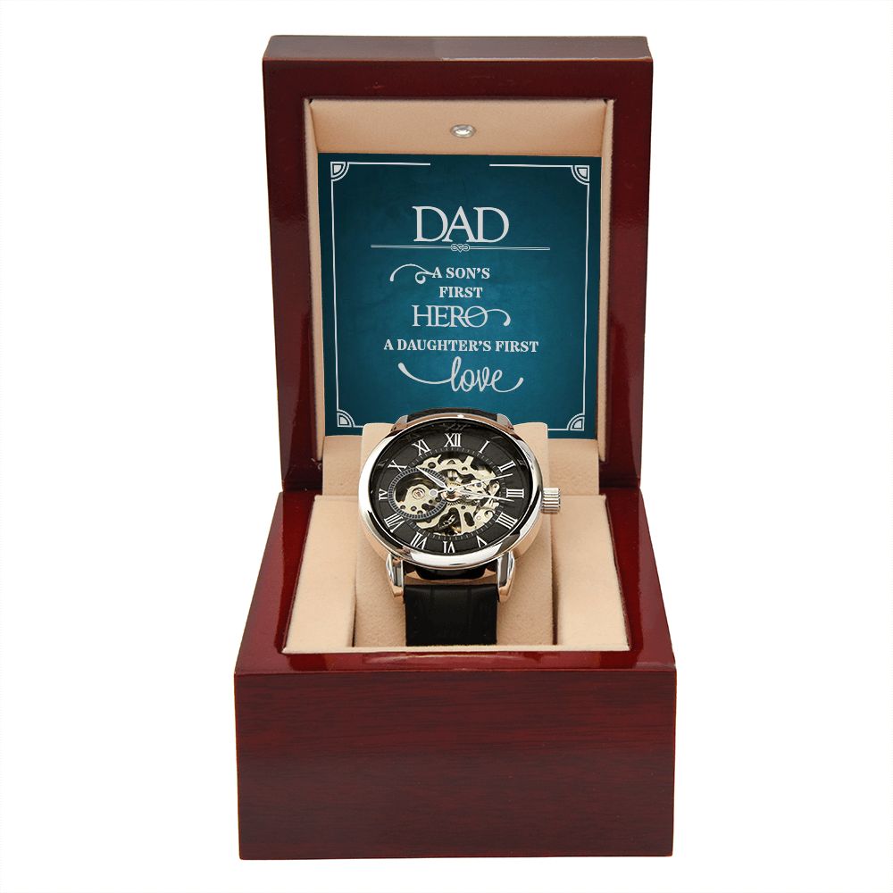 Gift for Father - Men's Openwork Watch