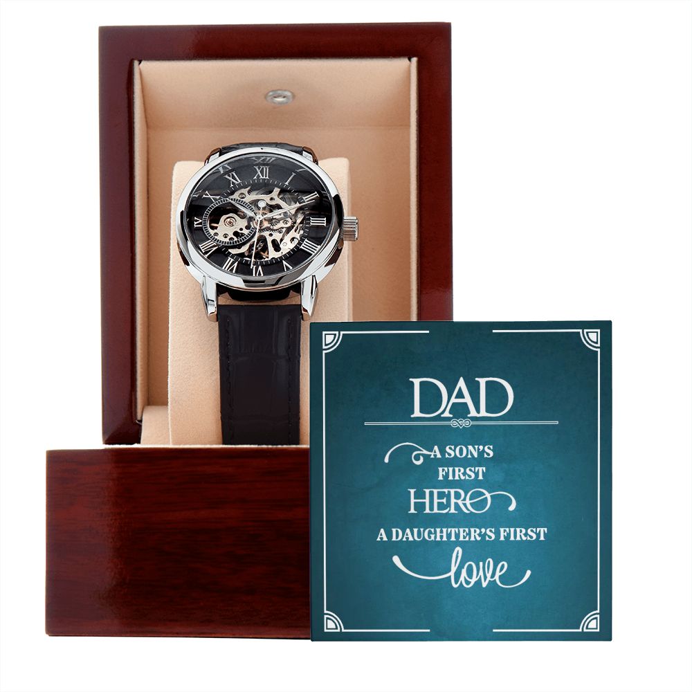 Gift for Father - Men's Openwork Watch