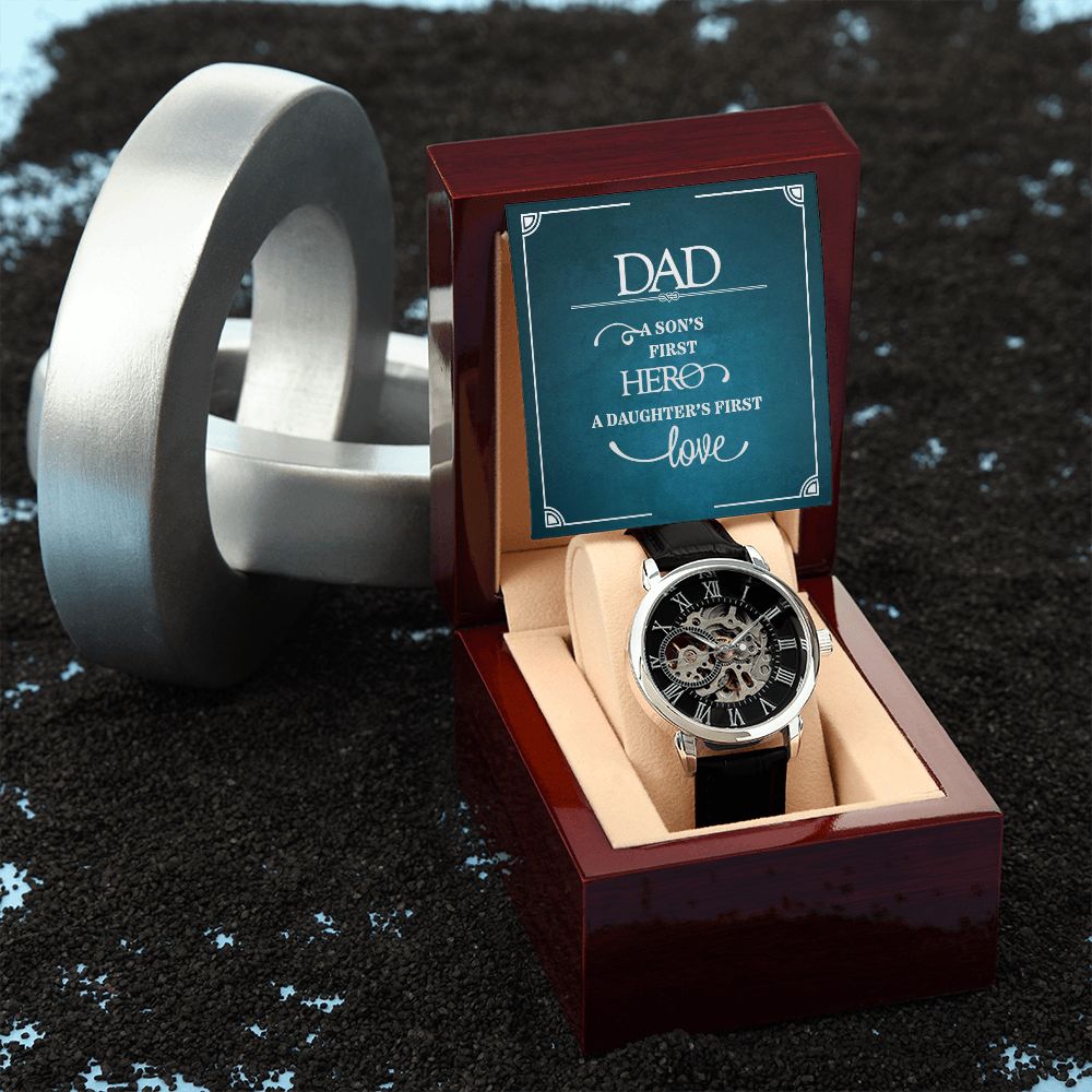 Gift for Father - Men's Openwork Watch