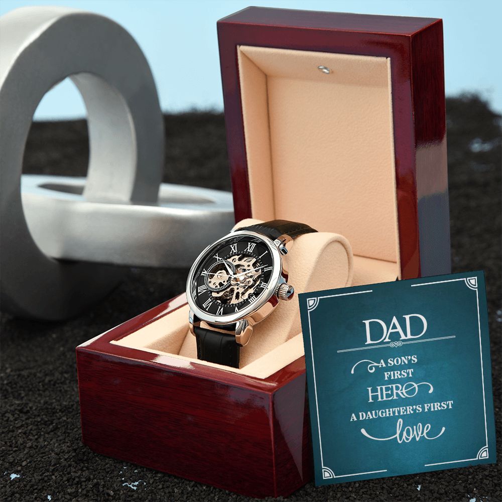 Gift for Father - Men's Openwork Watch