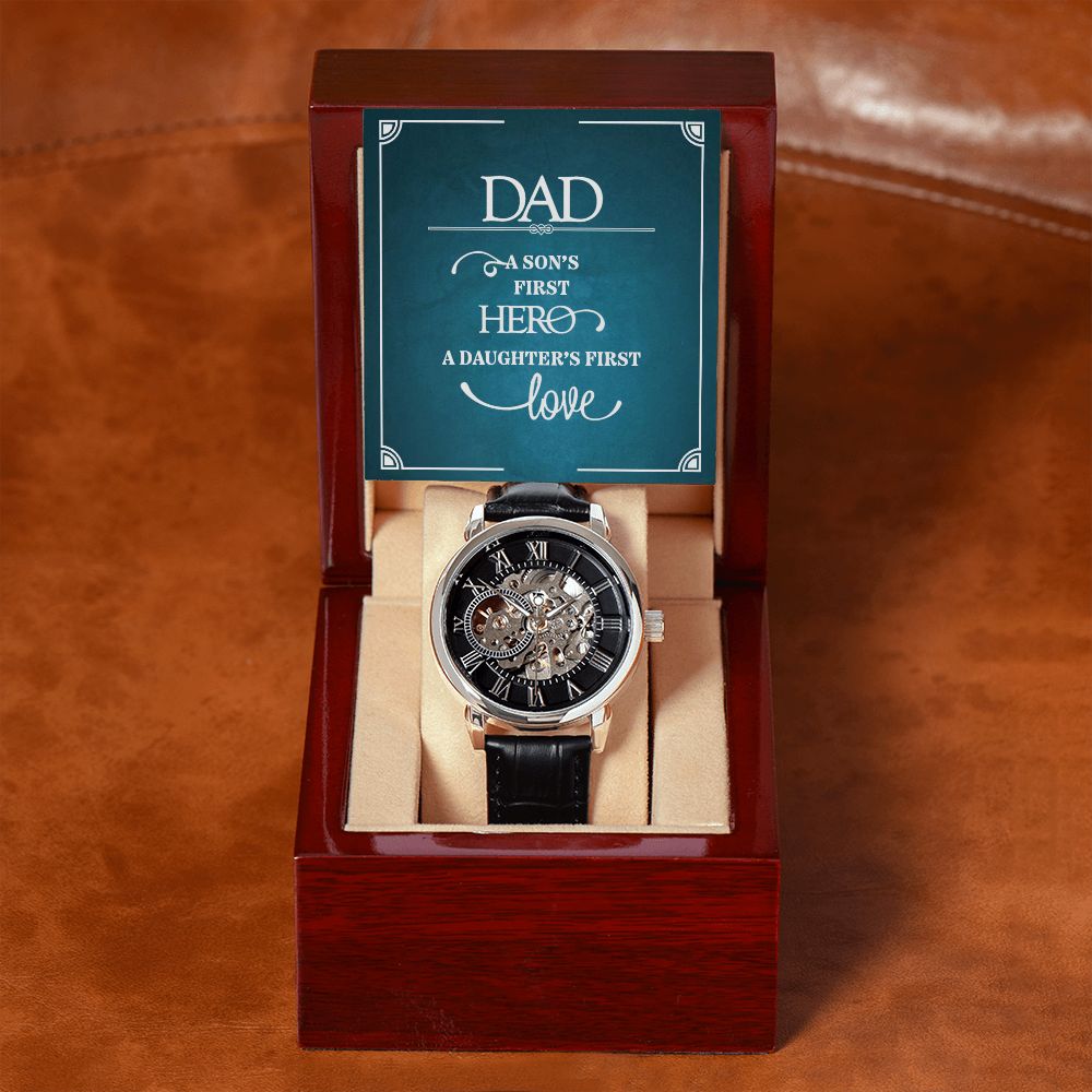 Gift for Father - Men's Openwork Watch