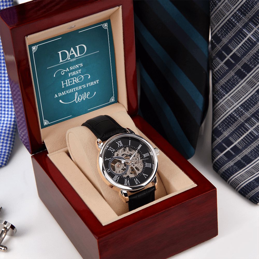 Gift for Father - Men's Openwork Watch