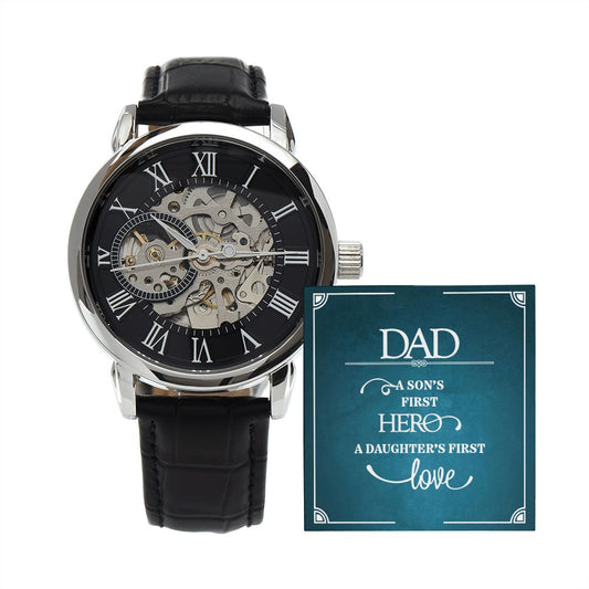 Gift for Father - Men's Openwork Watch
