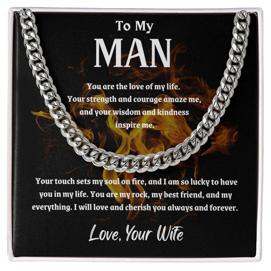 To My Man - Cuban Chain Link Necklace