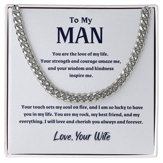 To My Man - Cuban Chain Necklace