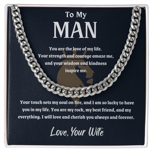 To My Man - Cuban Link Necklace