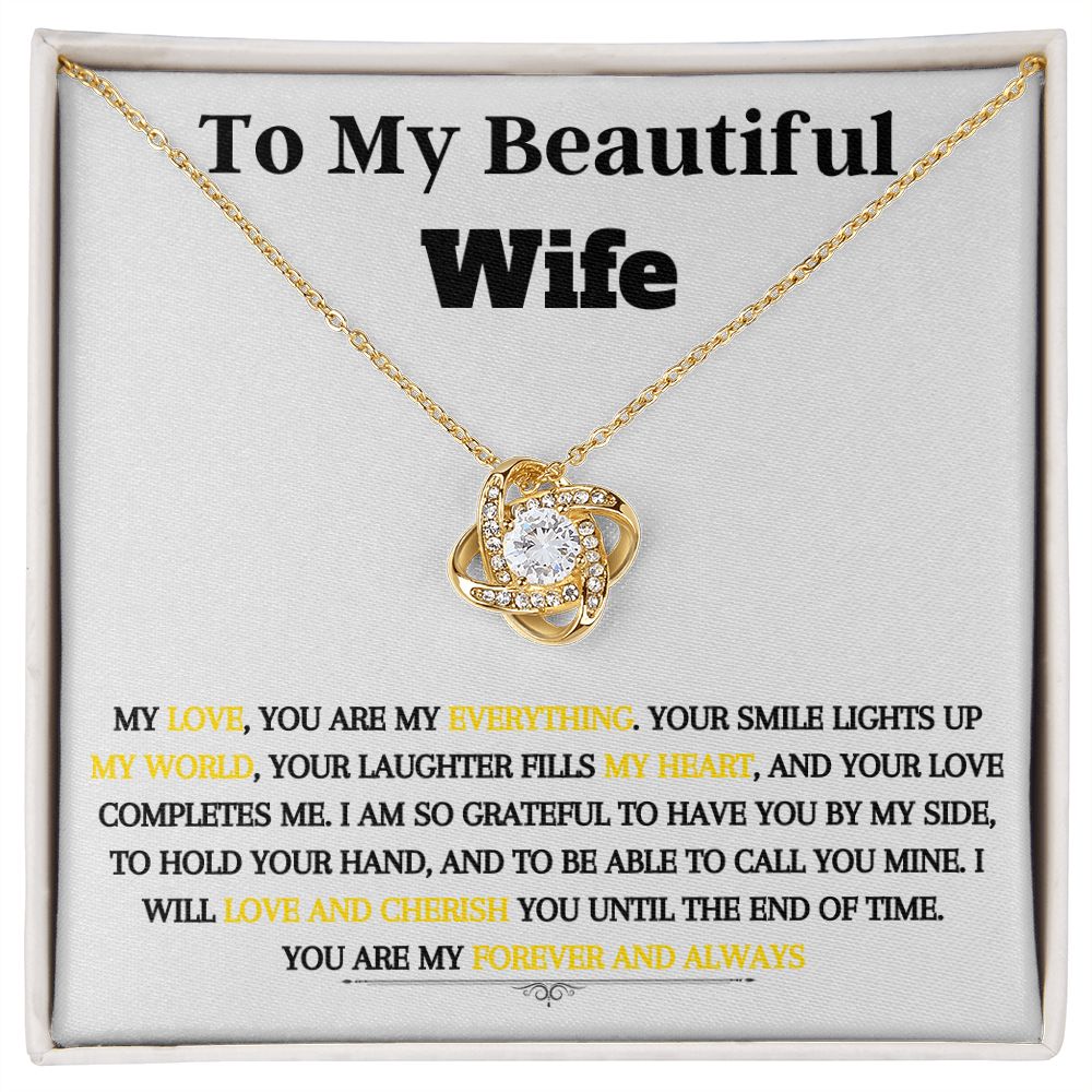 Love Knot Necklace - To My Wife