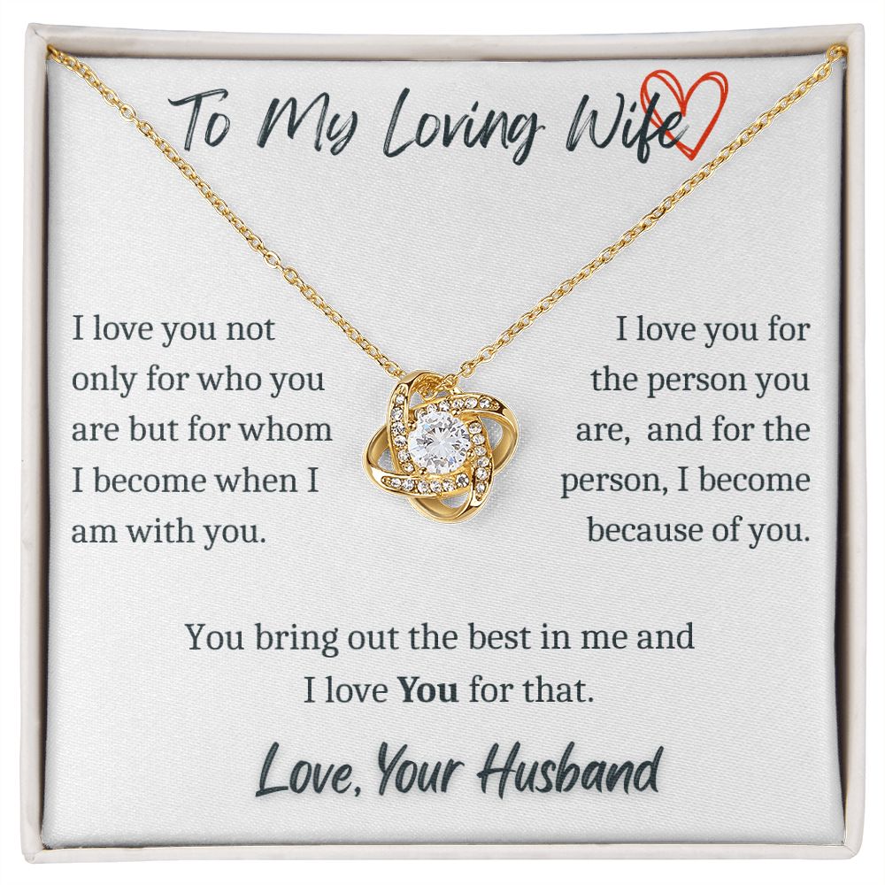 To My Loving Wife - Knot Necklace