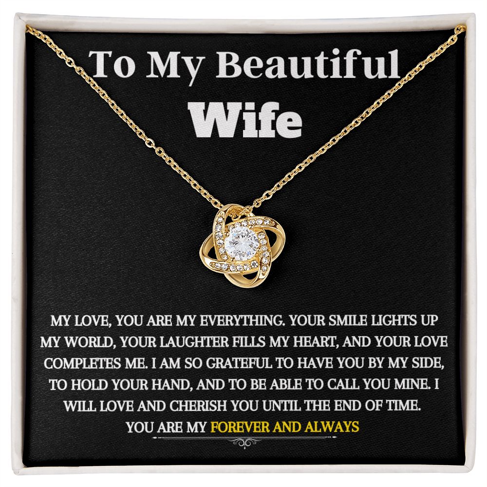 Love Knot Necklace - To My Wife