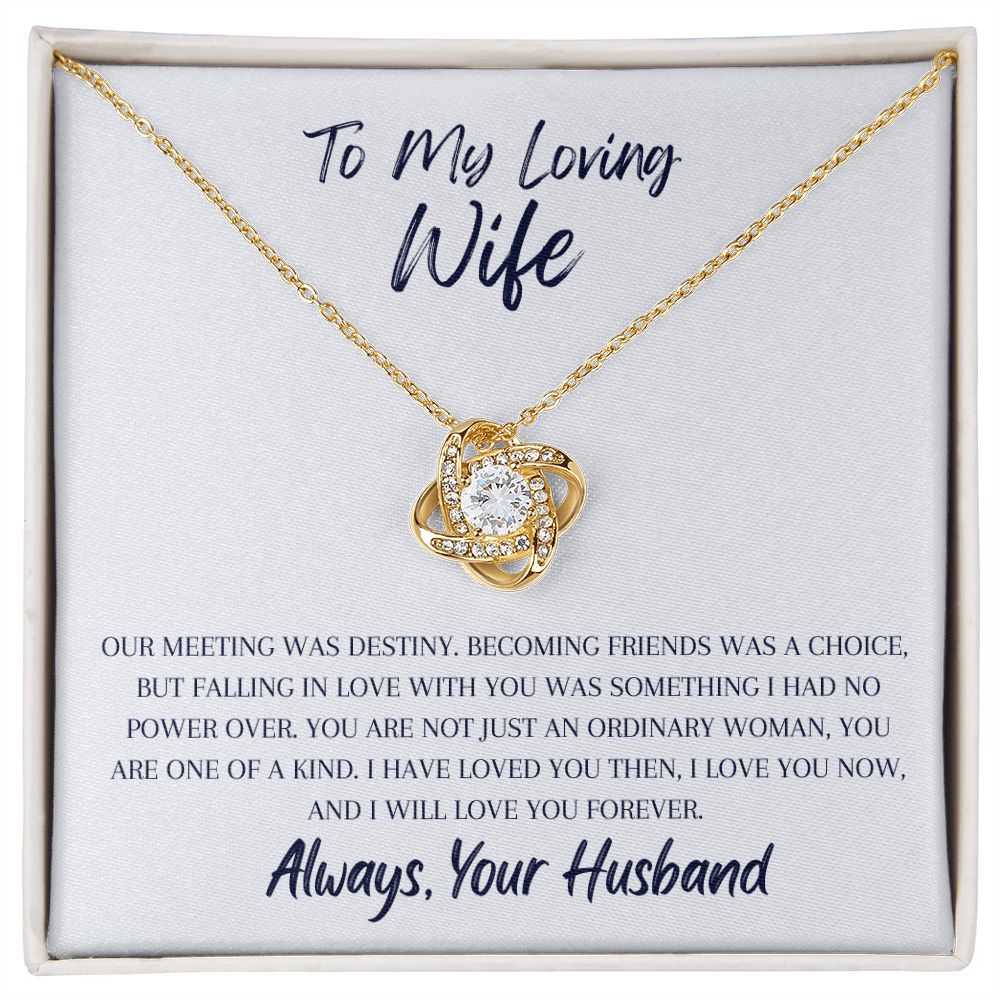 To My Loving Wife - Love-Knot Necklace