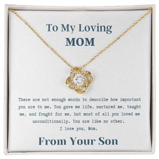 To My Loving Mom - Love Necklace