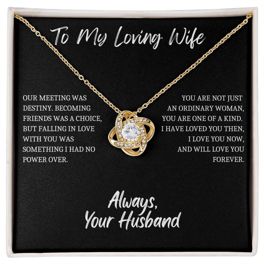 To My Wife - Knot Necklace