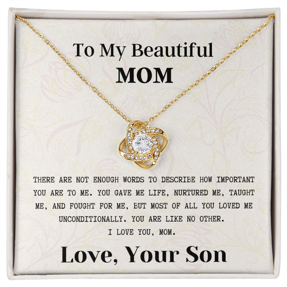 Love Knot Necklace - To My Mom