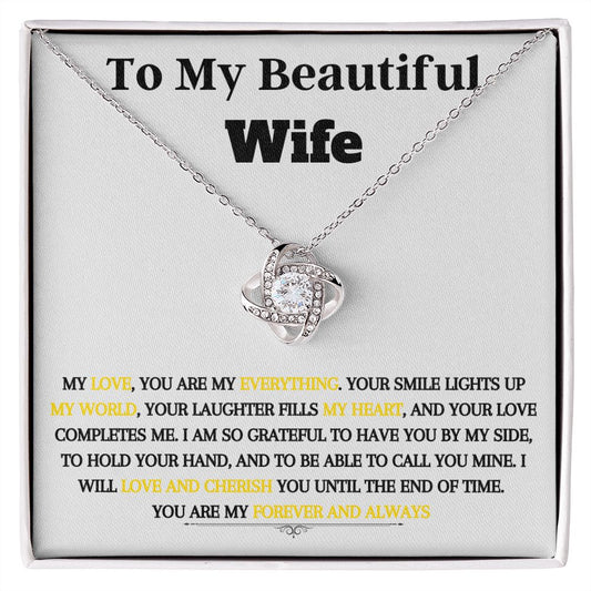 Love Knot Necklace - To My Wife