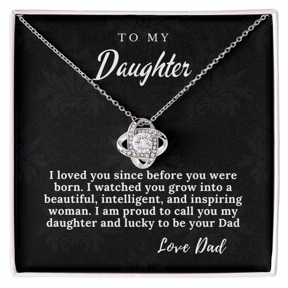 To My Daughter from Dad- Love Knot Necklace