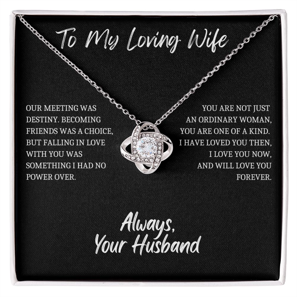 To My Wife - Knot Necklace