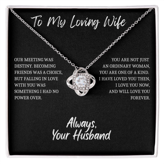 To My Wife - Knot Necklace