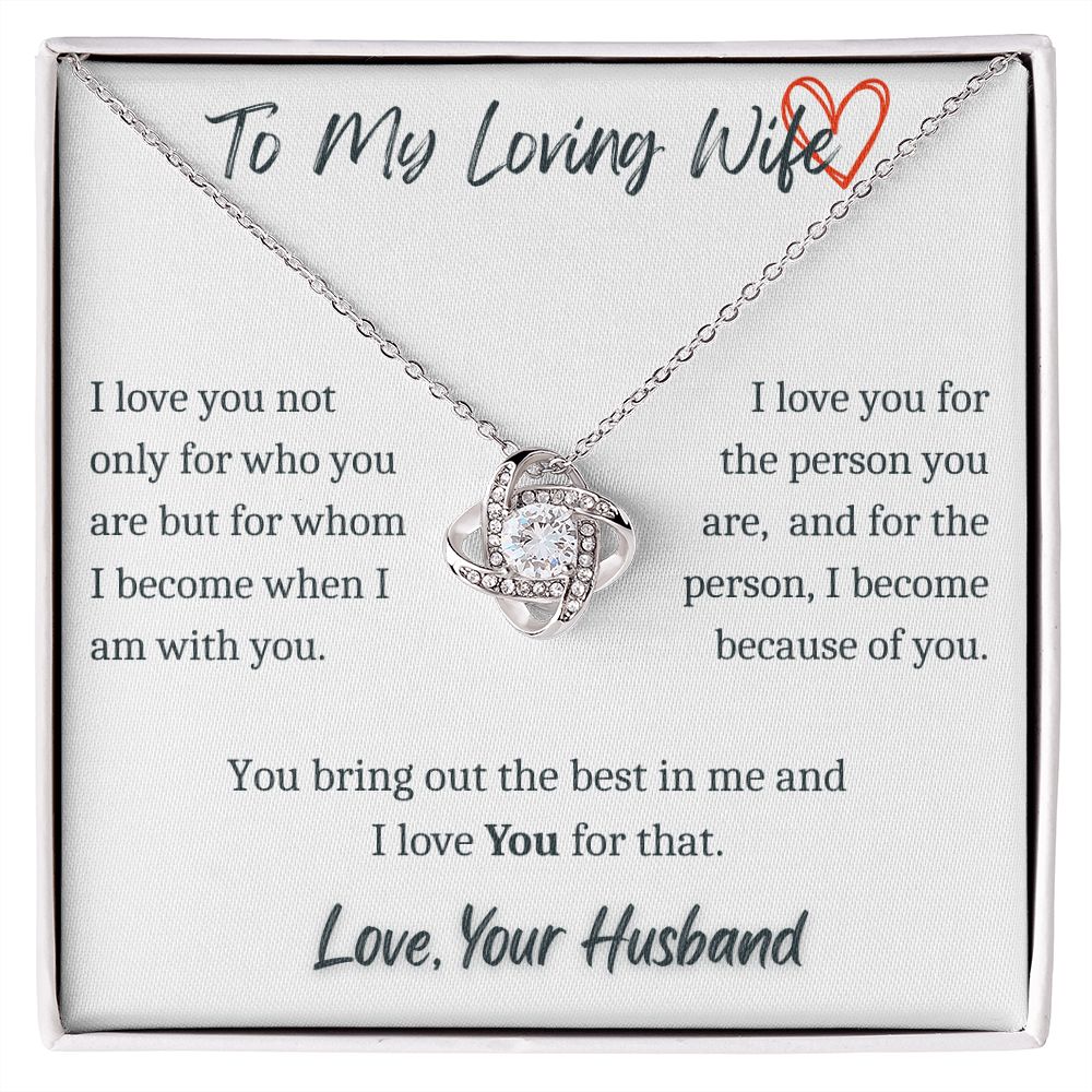 To My Loving Wife - Knot Necklace