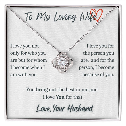 To My Loving Wife - Knot Necklace