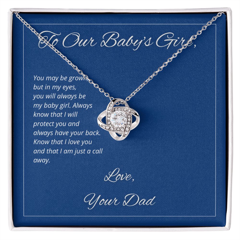 To Our Baby's Girl - I Am Just A Call Away - Necklace, daughter gifts, Personalized Gift. Heart Necklace, Gifts for her, Gift for Daughter