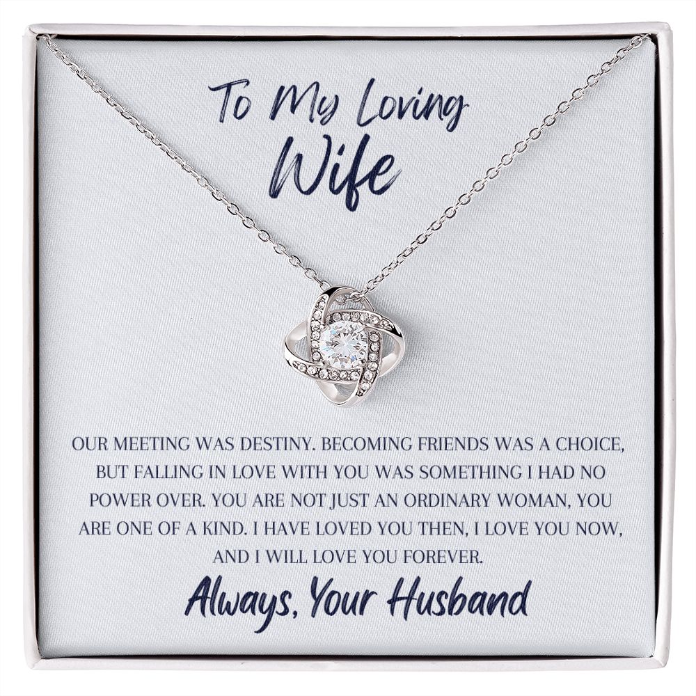 To My Loving Wife - Love-Knot Necklace