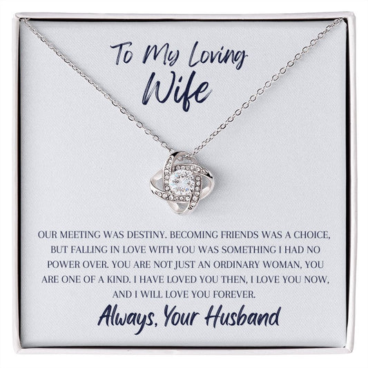 To My Loving Wife - Love-Knot Necklace