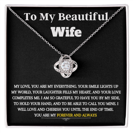 Love Knot Necklace - To My Wife