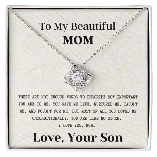 Love Knot Necklace - To My Mom