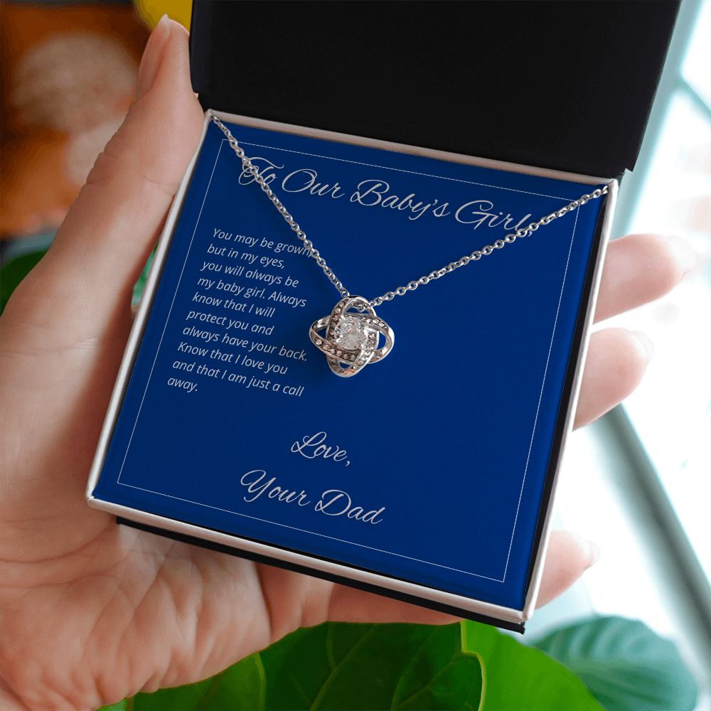 To Our Baby's Girl - I Am Just A Call Away - Necklace, daughter gifts, Personalized Gift. Heart Necklace, Gifts for her, Gift for Daughter