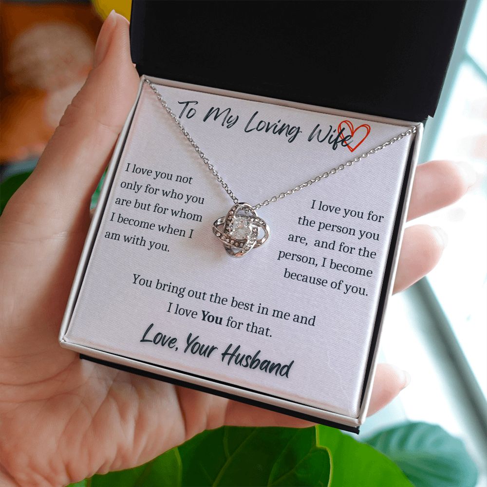 To My Loving Wife - Knot Necklace