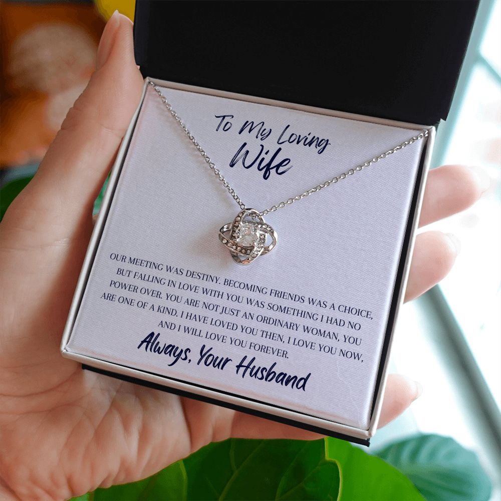 To My Loving Wife - Love-Knot Necklace