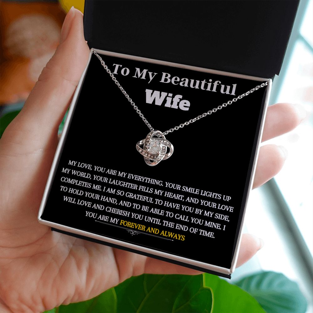 Love Knot Necklace - To My Wife