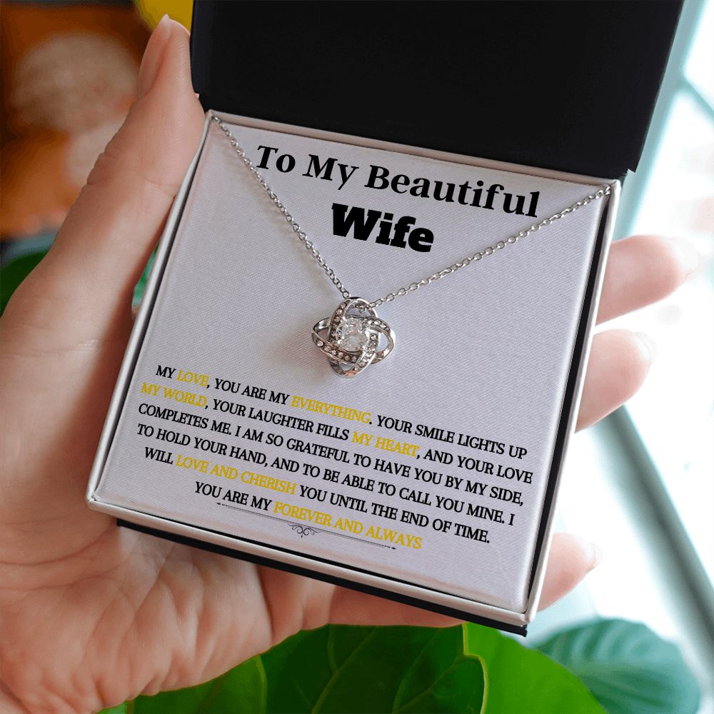 Love Knot Necklace - To My Wife