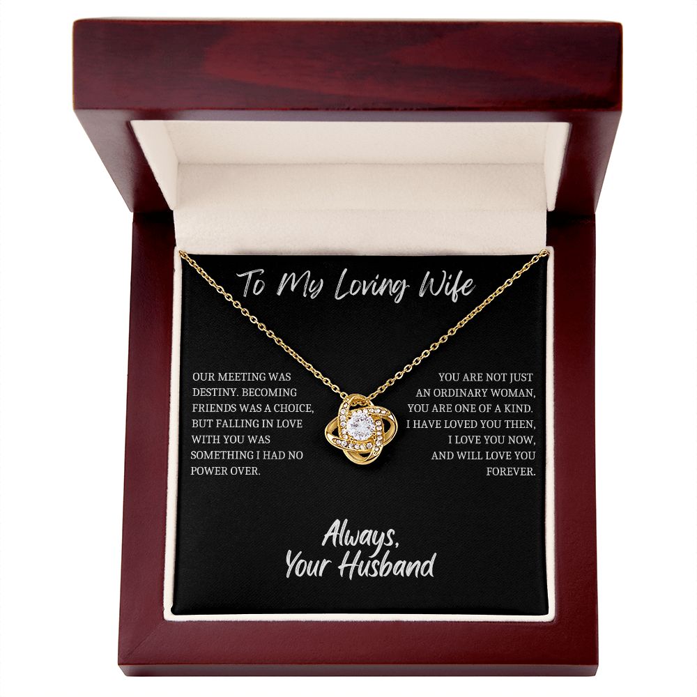 To My Wife - Knot Necklace