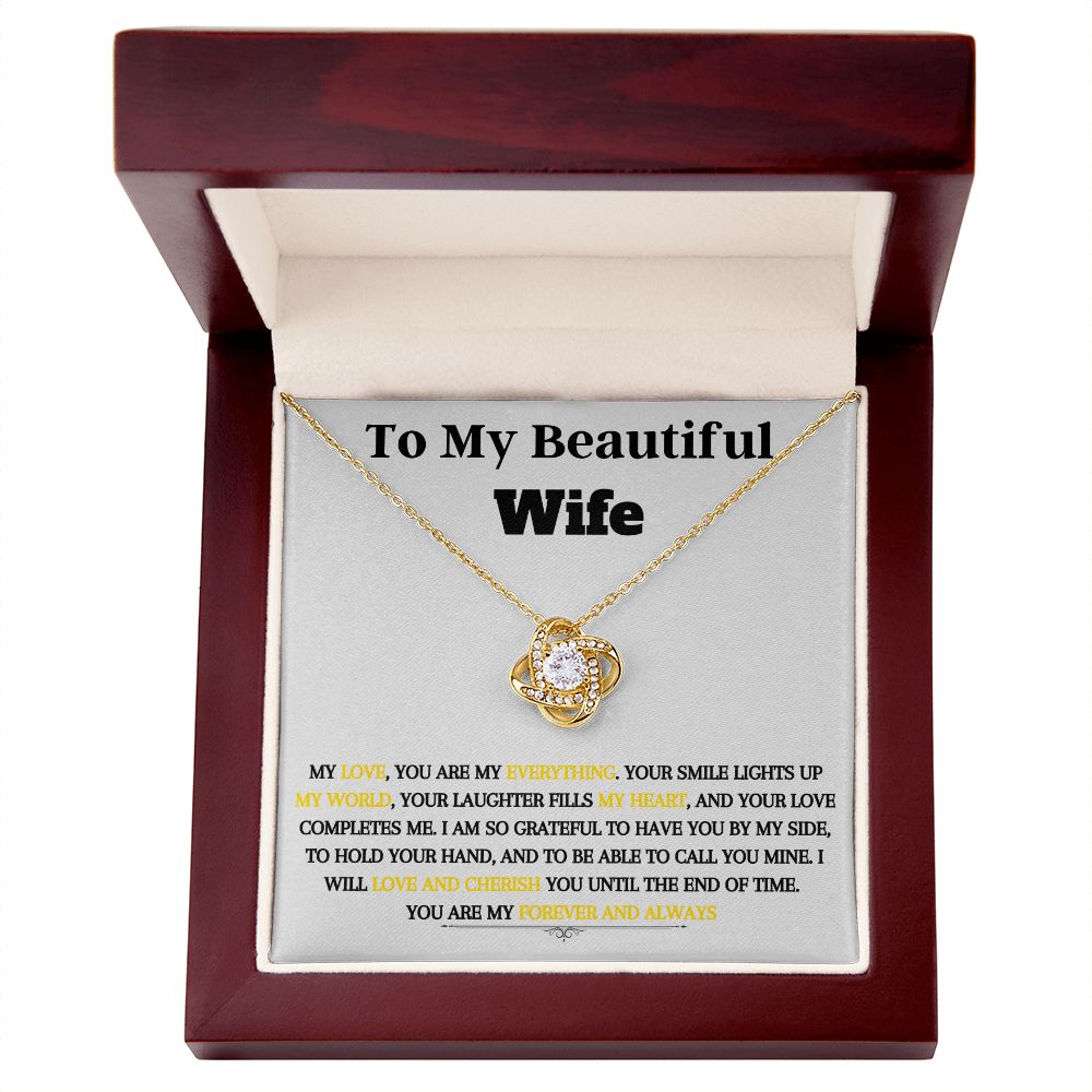 Love Knot Necklace - To My Wife