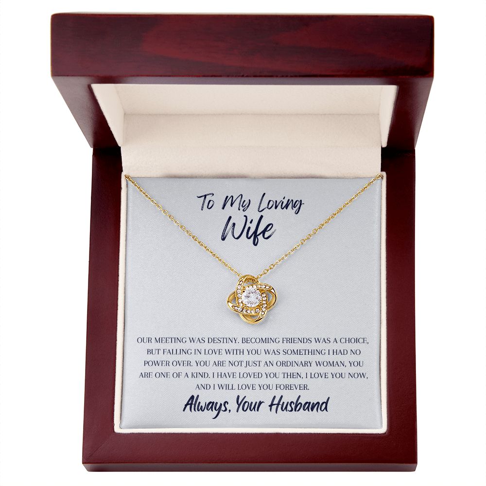To My Loving Wife - Love-Knot Necklace