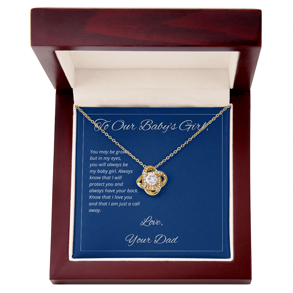 To Our Baby's Girl - I Am Just A Call Away - Necklace, daughter gifts, Personalized Gift. Heart Necklace, Gifts for her, Gift for Daughter