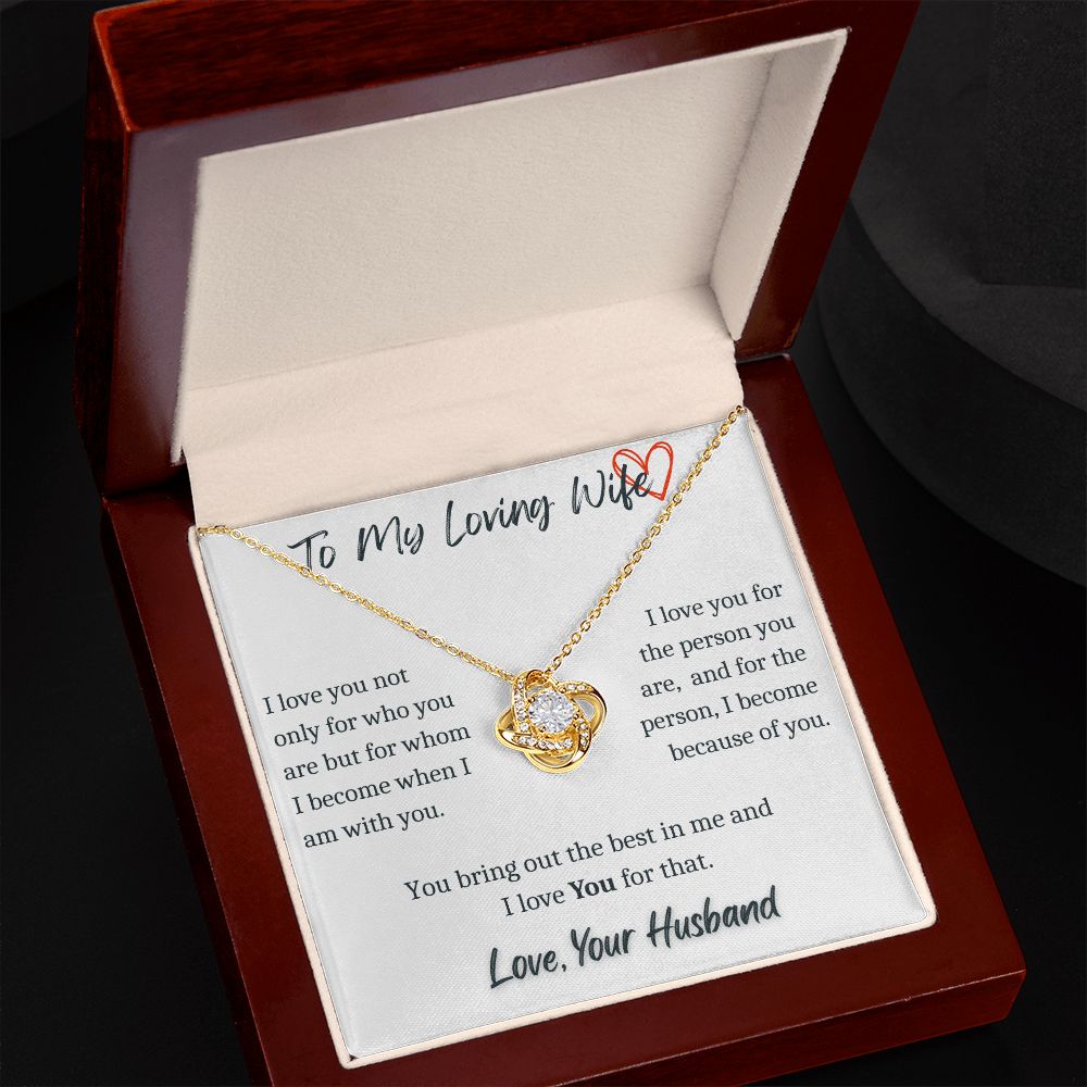 To My Loving Wife - Knot Necklace