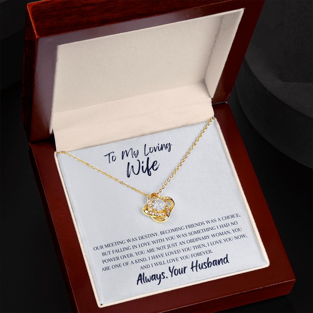 To My Loving Wife - Love-Knot Necklace