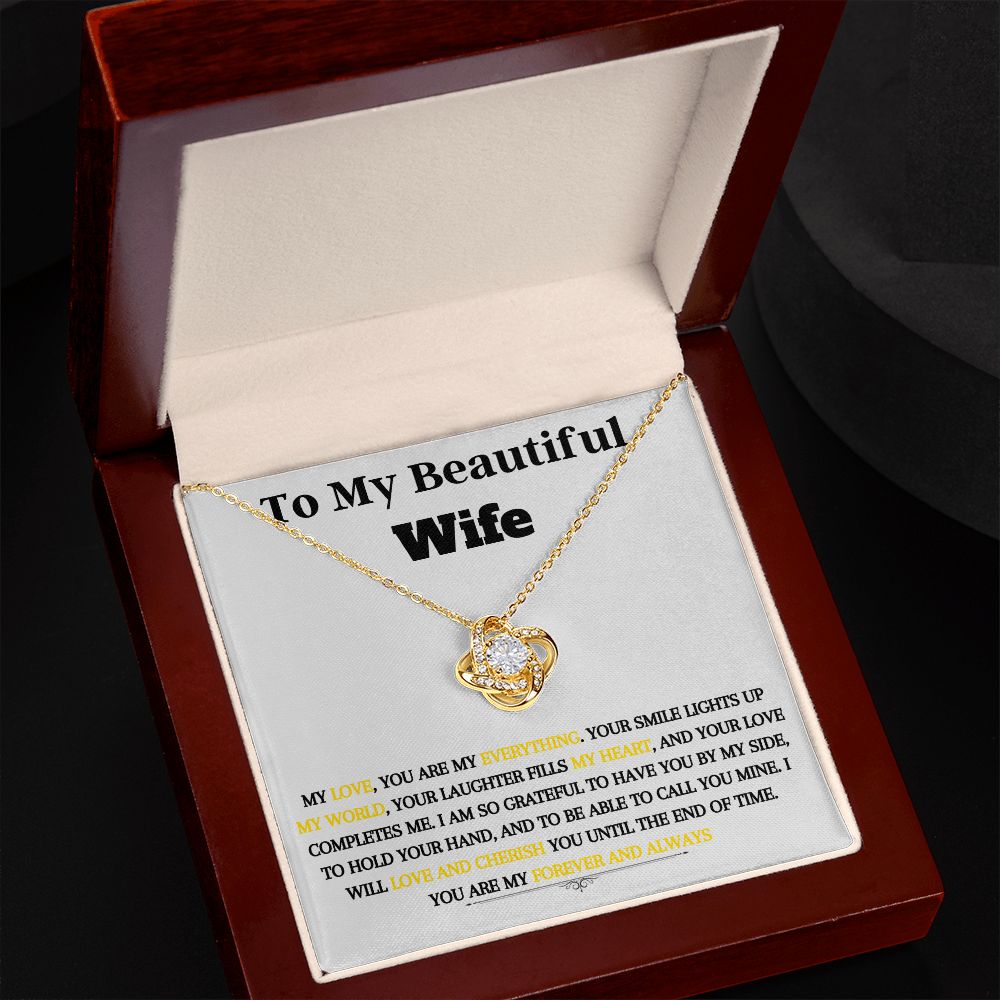 Love Knot Necklace - To My Wife