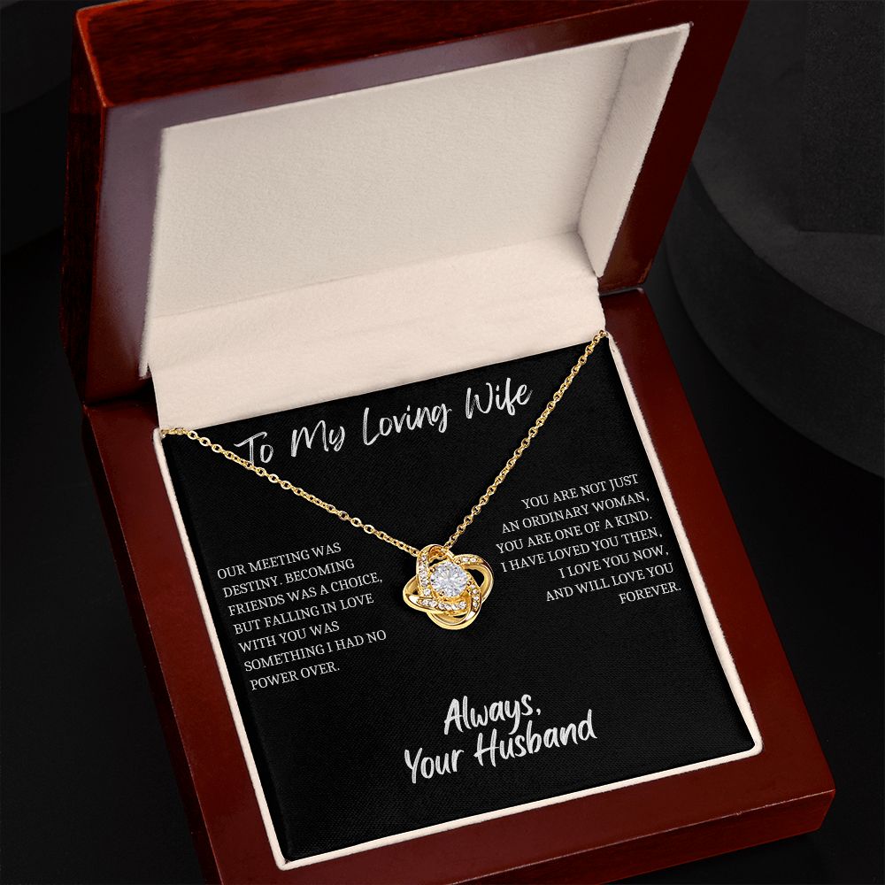 To My Wife - Knot Necklace