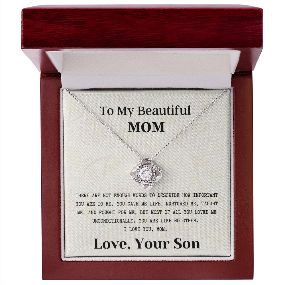 Love Knot Necklace - To My Mom
