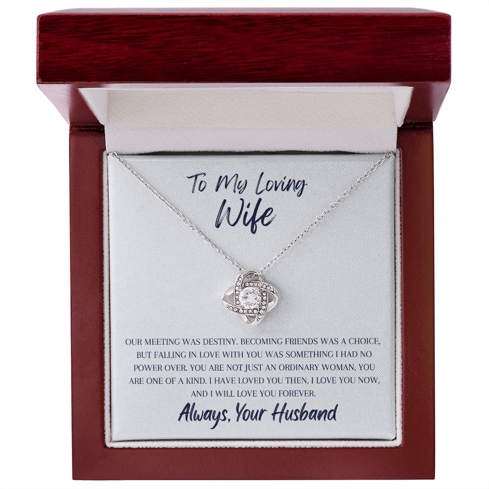 To My Loving Wife - Love-Knot Necklace